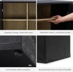 Blake Storage Cabinet, Small Modular Accent Display Sideboard Buffet Cabinet with Storage, Media Console Credenza,Set of 2