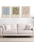 UPWOIGH Framed Wall Art, William Morris Wood Canvas Wall Art,16x12in Cotton Pattern Vintage Poster Wall Decor Aesthetic for Living Room Bedroom, Morris Art-framed-41, 16x12in
