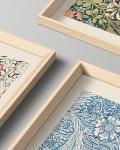 UPWOIGH Framed Wall Art, William Morris Wood Canvas Wall Art,16x12in Cotton Pattern Vintage Poster Wall Decor Aesthetic for Living Room Bedroom, Morris Art-framed-41, 16x12in
