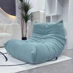 Corduroy sofa Caterpillar can lie and sleep on balcony, lounge chair, living room, bedroom, small sofa, Nordic single couch