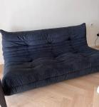 Corduroy sofa Caterpillar can lie and sleep on balcony, lounge chair, living room, bedroom, small sofa, Nordic single couch