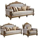British Fabric Sofa French Light Luxury European Fabric Neoclassical Fabric Windsor Castle Sofa
