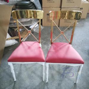 Popular Stainless Steel High Leaf Back King Throne Banquet Wedding Chair