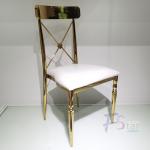 Popular Stainless Steel High Leaf Back King Throne Banquet Wedding Chair
