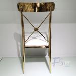 Popular Stainless Steel High Leaf Back King Throne Banquet Wedding Chair