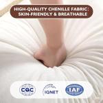 Ihanherry 111.4" U Shaped Cloud Couch Modern Modular Sectional Sofa with 2 Ottoman, 5-Seat Chenille Deep Seat Sofa with 5 Pillows for Living Room, Bedroom and Apartment, Beige