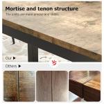 IDEALHOUSE 71 Inch Industrial Dining Table for 4-6 Person Rectangle Kitchen Table with Metal Legs,Round Corners, Writing Desk, for Modern Farmhouse, for Kitchen, Dining Room,Quick Assembly,Wood