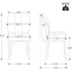 Customized.Dining Chairs Set of 6 Mid Century Modern Kitchen Chairs Sillas de Comedor Upholstered Armless Dining Chairs Leather 
