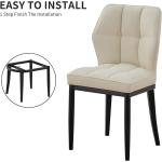 Customized.Dining Chairs Set of 6 Mid Century Modern Kitchen Chairs Sillas de Comedor Upholstered Armless Dining Chairs Leather 