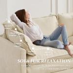 SoarFlash 77.95" Chenille Sectional Sofa, Comfy L Shaped Modular Coush Sofa with Ottoman, Modern 2 Seat Couch Deep Seat Sofa Set for Living Room,Beige