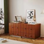 Solid wood module combination living room storage TV cabinet household bedroom bedside table chest cabinet with drawers