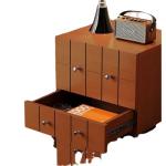 Solid wood module combination living room storage TV cabinet household bedroom bedside table chest cabinet with drawers