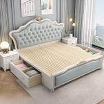 Couples Wardrobe Double Bed Bedside Table Frame Lounges Storage Set Double Bed Household Luxury Camas De Dormitorio Furniture