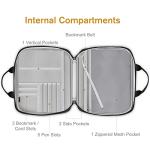 FINPAC Extra Large Bible Cover, Carrying Book Case Church Bag Bible Protective with Detachable Shoulder Strap & Zippered Pocket, Gift for Men Women, Black & Brown