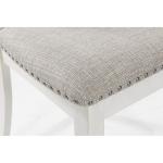Signature Design by Ashley Robbinsdale Casual Upholstered Solid Wood Dining Chair with Nailhead Trim, Set of 2, White & Light Gray