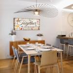 KREATIVE ARTS Large Family Wall Art - "Together is Our Favorite Place to Be" Sign - 20"x48" Rustic Quotes Canvas Prints - Vintage Flower and Butterfly Decor for Bedroom, Living Room, Home Decorations