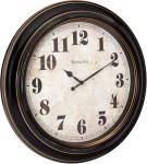 Westclox Traditional Large Wall Clock Battery-Operated Clock for Living Room, Bedroom, Office | Ideal Housewarming Gift (24 Inch, Black-Brown)