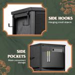 WLIVE Dresser for Bedroom with 10 Drawers, Fabric Dresser Chest of Drawers with Side Pockets and Hooks, Sturdy Metal Frame, Drawers Organizer Unit for Living Room, Hallway, Black