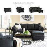 Signature Design by Ashley Darcy Casual Plush Square Accent Ottoman, Black