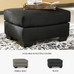 Signature Design by Ashley Darcy Casual Plush Square Accent Ottoman, Black