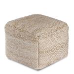 Anji Mountain 22"x22"x16" Handmade & Handcrafted Ottoman Pouf Comfortable Pouf Ottoman Foot Rest & Home Décor Accent for Living Room, Bedroom, Nursery, Kids Room, Patio