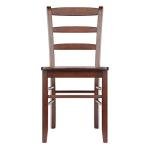 Winsome Benjamin Ladder Back Chair, Walnut, Set of 2