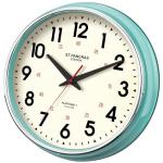 HYJOOY Wall Clock Metal 12.4" Vintage Retro Wall Clocks Countryside Style Silent Non Ticking Easy to Read for Living Room, Kitchen, Bedroom, Office, Bar(12.4" Teal)