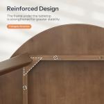 HOOBRO Bamboo Dining Table, Round Dining Table for 2, 27.5" Kitchen Table for Small Space, Writing Table, Easy to Assemble, for Dining Room, Living Room, Office, Kitchen, Apartment, Brown BR71CZ01G1