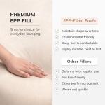 Anji Mountain 22"x22"x16" Handmade & Handcrafted Ottoman Pouf Comfortable Pouf Ottoman Foot Rest & Home Décor Accent for Living Room, Bedroom, Nursery, Kids Room, Patio