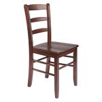 Winsome Benjamin Ladder Back Chair, Walnut, Set of 2