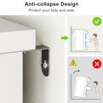 Jocoevol White 6 Drawer Dresser for Bedroom, Modern Fluted Dresser with Deep Drawers, Large Double Wooden Chest of Drawers for Living Room, Hallway, Entryway (White)