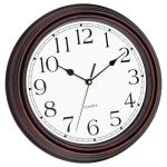Foxtop 12 Inch Wall Clocks Battery Operated Silent Non-Ticking Classic Vintage Retro Wall Clock Decorative for Office Living Room Kitchen Home (Bronze)