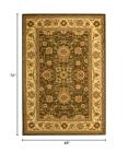 SAFAVIEH Lyndhurst Collection Accent Rug - 4' x 6', Sage & Ivory, Traditional Oriental Design, Non-Shedding & Easy Care, Ideal for High Traffic Areas in Entryway, Living Room, Bedroom (LNH212C)