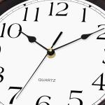 Foxtop 12 Inch Wall Clocks Battery Operated Silent Non-Ticking Classic Vintage Retro Wall Clock Decorative for Office Living Room Kitchen Home (Bronze)