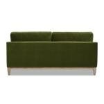 Jennifer Taylor Home Pasadena 75.5" Modern Living Room Farmhouse Performance Velvet Compact Sofa Couch for Small Spaces and Apartments in Olive Green