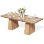 LITTLE TREE Dining Table for 6 People, Wooden Table, Rectangle Furniture with Heavy Duty Legs, Modern Kitchen Table for Home, Dining Room, Oak