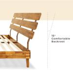 Bme Caden 15 Inch Deluxe Bed Frame with Adjustable Headboard - Mid Century, Retro Style with Acacia Wood - No Box Spring Needed - 12 Strong Wood Slat Support - Easy Assembly - Caramel, King