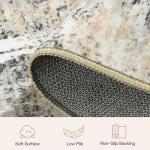 Lofus 8x10 Area Rug for Living Room, Gold Abstract Large Rugs with Non-Slip Backing, Neutral Modern Washable Carpet for Bedroom Dining Room Home Office Nursery Indoor