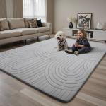 Sour Lemon Area Rugs 9x12 Living Room, Soft Large Area Rug Indoor Modern Carpet for Bedroom, Machine Washable Area Rug Non-Slip Rug Carpet for Kids Home Dorm Under Dining Table Office Decor Aesthetic