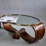 Italian light luxury villa coffee table living room creative special-shaped coffee table high-end oval coffee table