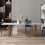 Minimalist Design Rectangular Marble Table For Kitchen Dining Set 4 Chairs Modern Dining Room Kitchen Table Home Furniture