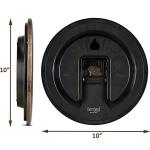 Bernhard Products Vintage Brown Wall Clock Silent Non Ticking 10 Inch Quality Quartz Battery Operated Round Decorative Easy to Read for Home Kitchen Living/Dining Room Bedroom Office Classroom School