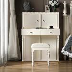 European Bedroom Vanity Table Makeup Bedside Organizer Corner Dressing Table Luxury Study Penteadeira Lounge Suite Furniture