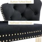 Customized.Velvet Dining Chairs Set of 6, Nikki Collection Dining Room Chairs with Golden Stainless Steel Legs and Pull Ring, Lu