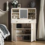 European Bedroom Vanity Table Makeup Bedside Organizer Corner Dressing Table Luxury Study Penteadeira Lounge Suite Furniture
