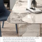 Minimalist Design Rectangular Marble Table For Kitchen Dining Set 4 Chairs Modern Dining Room Kitchen Table Home Furniture