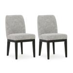 Signature Design by Ashley Burkhaus Traditional Upholstered Dining Chair, Set of 2, Dark Brown