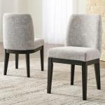 Signature Design by Ashley Burkhaus Traditional Upholstered Dining Chair, Set of 2, Dark Brown