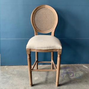 Outdoor Furniture Rattan Dining Bar Stool With Metal Legs High Chair Metal Chair Handmade Rattan Outdoor High Stools