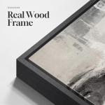 Large Framed Neutral Abstract Wall Art for Living Room, 3 Piece Modern Canvas Prints Paintings Artwork for Walls, Black Beige Brown Neutral Tone Pictures for Hallway Bedroom Office Wall Decor 24x36 In